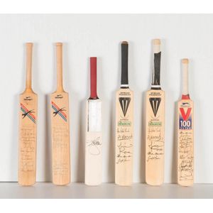 Signed Miniature Bats, noted one with 5 signatures including…