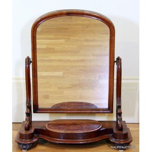 Shaving Mirror Antique Scolloped Edge Victorian Personal -  Portugal