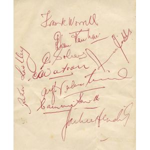 1960 West Indies team, autograph page with 9 signatures&hellip;