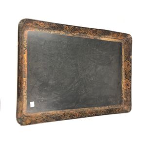 Victorian large rectangular paper mache tray raised gallery…