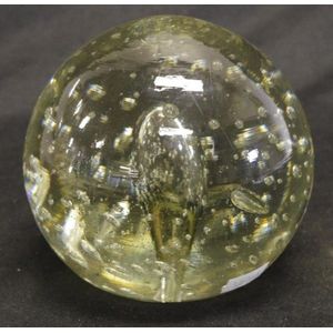 Victorian clear glass bubble dump, height 10.5 cm