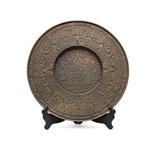 1968 Mexico Olympics: Bronze plaque, 43 cm diameter, with Aztec…