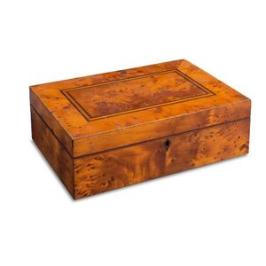An ebony inlaid huon pine sewing box, Tasmanian, circa 1860, 12.…