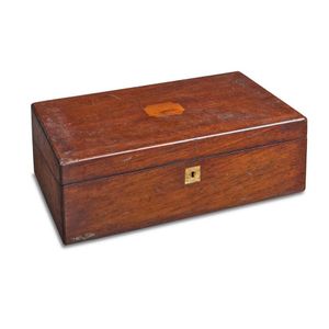 A cedar writing slope, with whalebone escutcheon, Australian,…