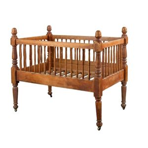 Antique wooden cot best sale