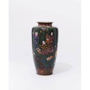 A cloisonne 'Children at play' vase, China, 20th century, the…