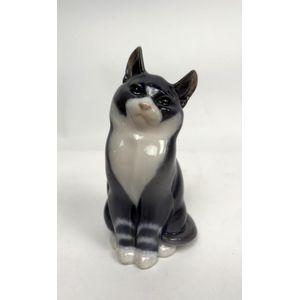 A Royal Copenhagen, Denmark porcelain figure of a cat, no. 1803,&hellip;