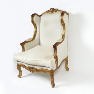 Louis xv gilt wing bergere chairs