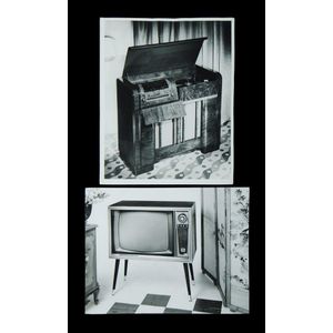 Two Max Dupain studio photographs. Radiogram probably an AWA…