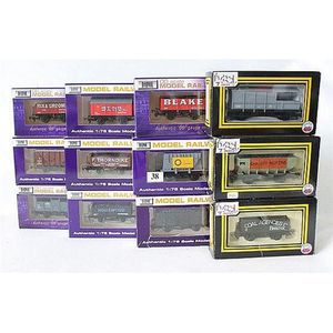 Twelve various Dapol freight carriages, including 'F Thorndike',…