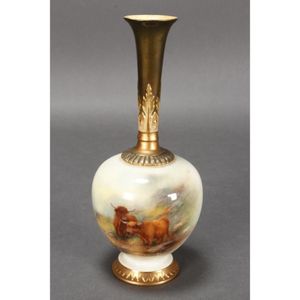 Royal Worcester Stinton vase, with slender neck and baluster…