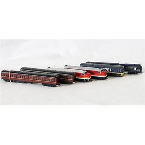 Five Lima models, including two locomotives and carriages, and…