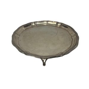 A sterling silver footed salver, Sheffield 1962, maker: William…