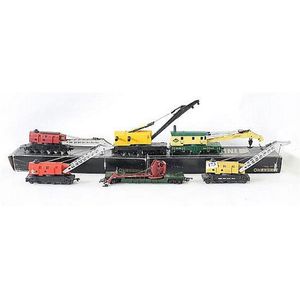 Six crane models, including Bachmann, Tri-ang and unmarked,…