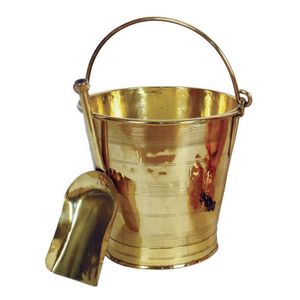 A good quality heavy brass Victorian coal bucket, tapering…