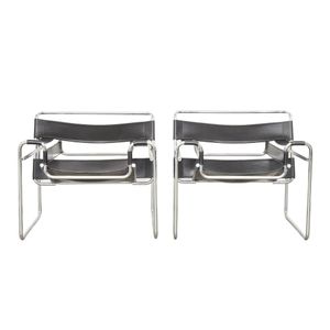 Marcel Breuer (Hungarian, 1902-1981), Wassily B3 Armchairs,&hellip;