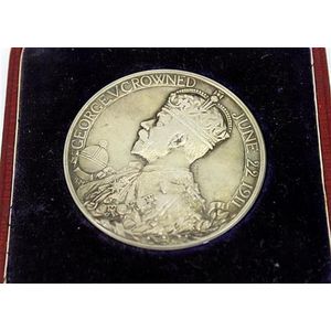 A silver Coronation medal, King George V and Queen Mary, June…