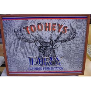 Tooheys Dry electric light up advertising sign, 52 cm x 82 cm…