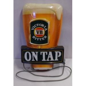 Victoria Bitter on tap electrial light up sign, 49 cm x 33 cm…