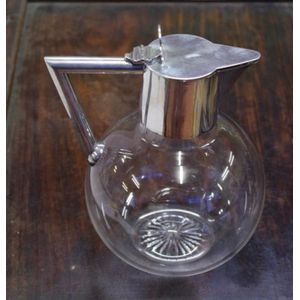 Mappin & Webb silver plated & glass claret jug, after…