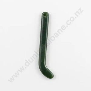 19th century pounamu kapeu (ear pendant), countersunk&hellip;