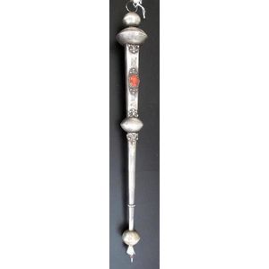 Russian silver 84 torah pointer set with coral stamped marks 84…