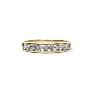 9ct Yellow Gold 0.20ct Diamond Half Eternity Ring