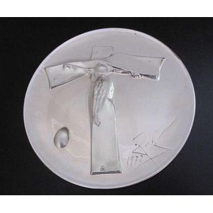 Salvador Dali sterling silver Easter Christ plaque measures 22.…