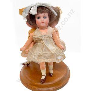 Set three Armand Marseille bisque dolls, blue sleeping eyes,…