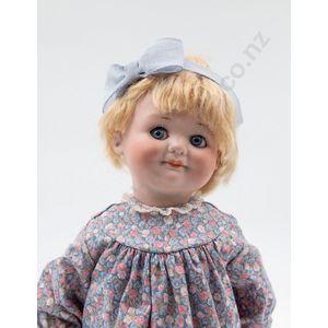 Armand Marseille 'Googly' bisque character toddler doll, blue…
