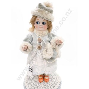 All bisque Googly character doll, stationary blue googly eyes…