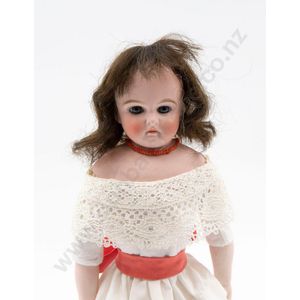 C F Kling & Co bisque Belton type dome head shoulder plate doll,…