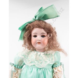 Armand Marseille bisque doll, blue sleeping eyes with lashes,…