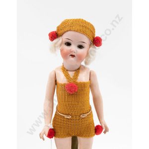 21” Antique Germany Bisque Doll Heubach Kopplesdorf 275 2/0 Kidolene Body  #L