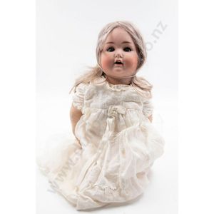 Probable Bahr & Proschild bisque character baby doll, blue…