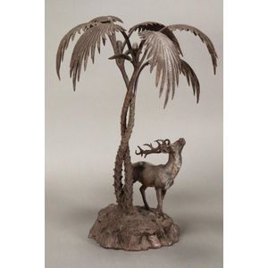 19th century silvered bronze centre piece, in the form of a…