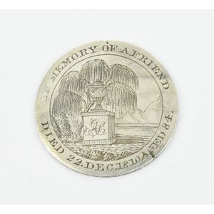 Mexico: a remembrance token, on two reales, engraved 'In memory…