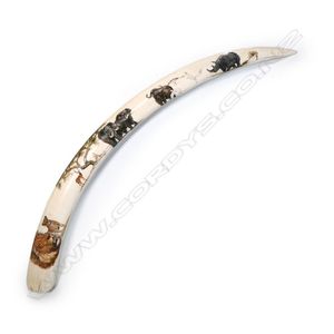 A small elephant tusk with fine engraved decoration of African…