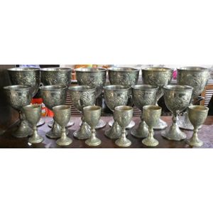 19th century Elkington & Co suite electroplated goblets…