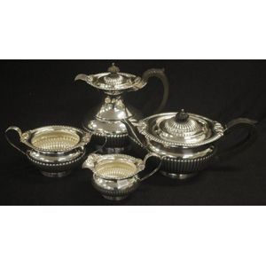 Four piece Hardy Brothers silver plate tea service comprising…