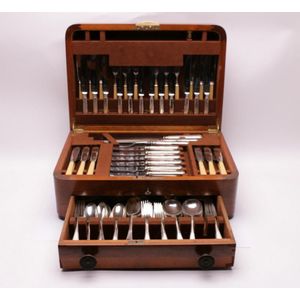 A. E. Poston & Co Ltd. canteen of Sheffield Plate cutlery in box