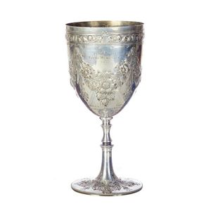 A silverplated 'Young men's club 1908-1914' trophy, the large…