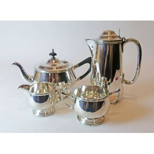 Quality Sheffield Plate tea and coffee service consisting of a…