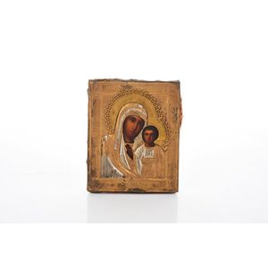 Russian icon, the mother of God of Kazan, 19th century, tempera…