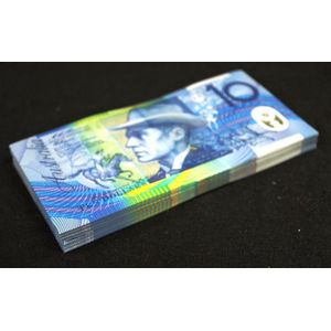 100 Australian Polymer $10 notes uncirculated with plastic band.…