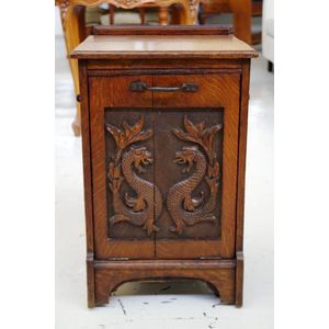 Antique oak coal scuttle cabinet 42 cm wide, 41 cm deep, 66 cm…