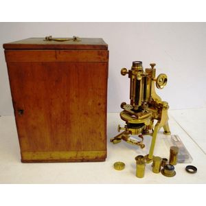 Victorian Negretti & Zambra microscope with case and…