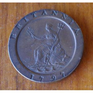 George III cartwheel 1797 two pence in good condition, minted…