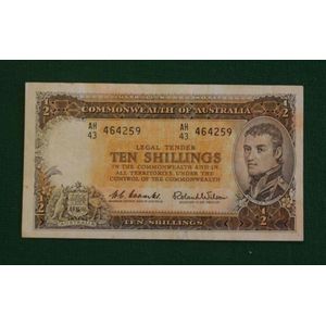 Ten Shilling banknote pre-decimal Coombs -Wilson AH43 Reserve…