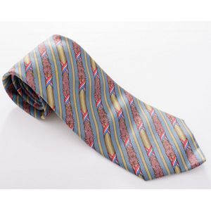 A silk tie by Hermes, styled with foliage stripe print to a&hellip;